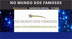 Desktop Screenshot of nomundodosfamosos.com.br